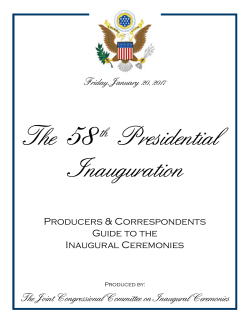 The 58 Presidential Inauguration