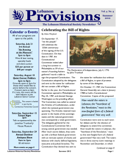 Summer 2012 - Lebanon Historical Society