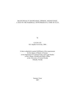 death penalty opinion, knowledge and revenge: a test of