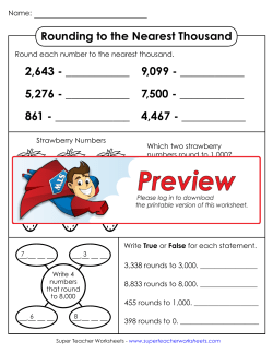 Rounding to the Nearest Thousand