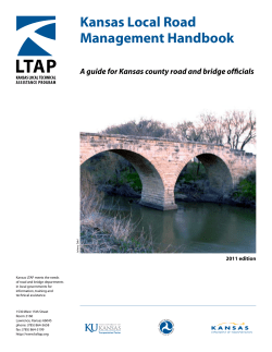 Kansas Local Road Management Handbook