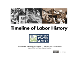 Labor History Timeline