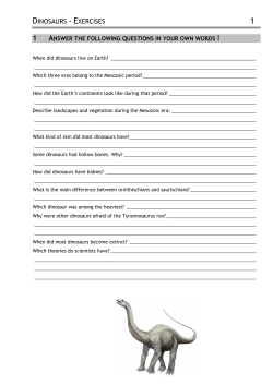 Dinosaurs - Exercises