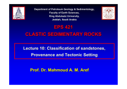 CLASSIFICATION OF SANDSTONES