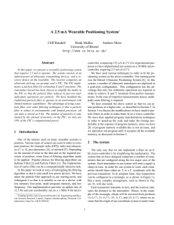 A 2.5 mA Wearable Positioning System