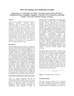 OWL-DL Ontology for Classification of Lipids