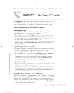The Treaty of Versailles
