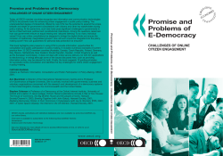 Promise and Problems of E-Democracy