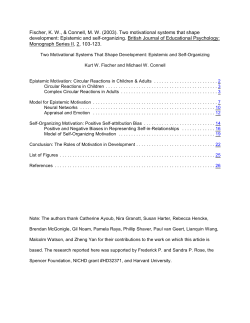 Two motivational systems that shape development