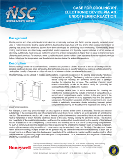 case for cooling an electronic device via an endothermic reaction