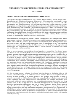 the obligations of rich countries and world poverty