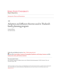 Adoption and diffusion theories used in Thailand`s family planning