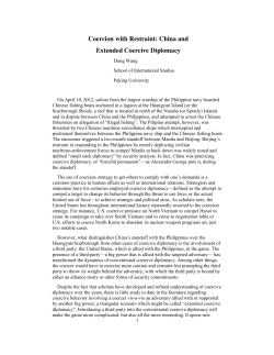 Coercion with Restraint: China and Extended Coercive Diplomacy