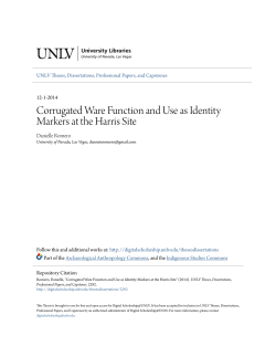 Corrugated Ware Function and Use as Identity Markers at the Harris