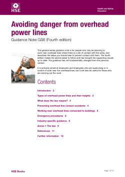 Avoiding danger from overhead power lines GS6