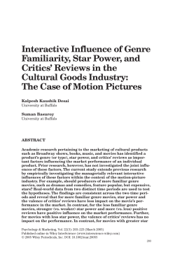 Interactive influence of genre familiarity, star power