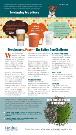 Styrofoamvs. Paper&mdash;The Coffee Cup Challenge Your choices send