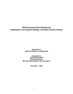 Offshoring Automotive Engineering
