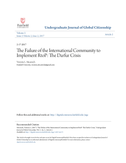 The Failure of the International Community to Implement RtoP: The