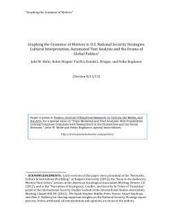 Graphing the Grammar of Motives in US National Security Strategies