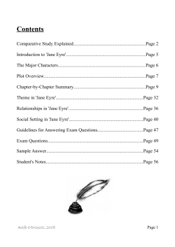 Jane Eyre Study Guide - Including Theme