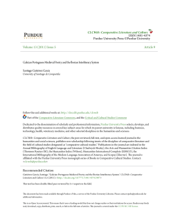 Galician Portuguese Medieval Poetry and the - Purdue e-Pubs