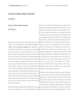 Nixon to China, Bush to Kyoto?