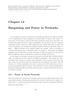 Bargaining and Power in Networks