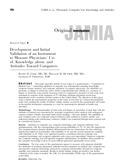 Development and Initial Validation of an Instrument to Measure