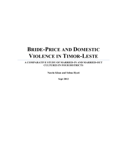 bride-price and domestic violence in timor-leste