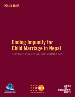 Ending Impunity for Child Marriage in Nepal