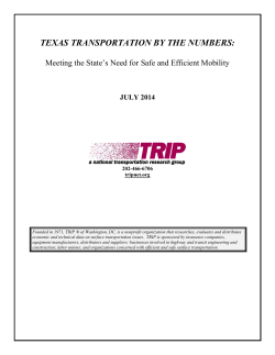 Texas Transportation by the Numbers Report