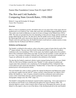 The Hot and Cold Sunbelts: Comparing State Growth