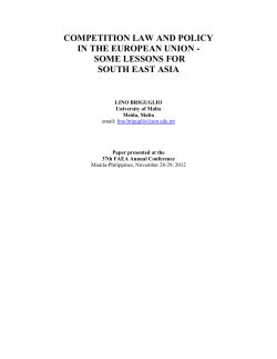 competition law and policy in the european union