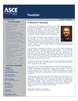 Newsletter - ASCE Section Website Program