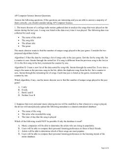 AP Computer Science Interest Questions Answer the following