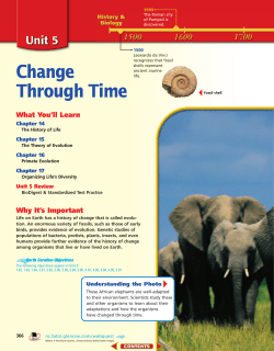Chapter 14: The History of Life