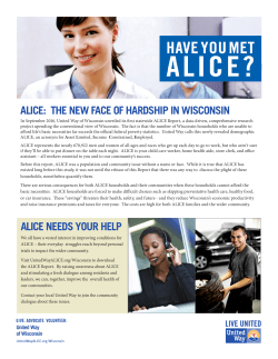 View a summary of the Wisconsin ALICE Report