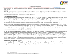 Kindergarten - Thematic Model - Bundle 1 Needs of Plants and