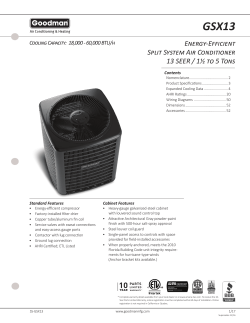 Energy-Efficient Split System Air Conditioner 13 SEER / 1&frac12; to 5 Tons
