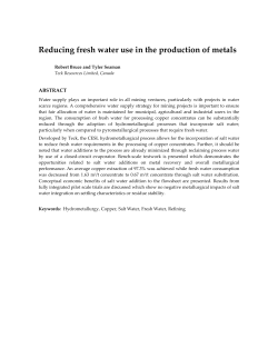 Reducing fresh water use in the production of metals