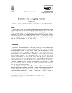 Formation of Liesegang patterns