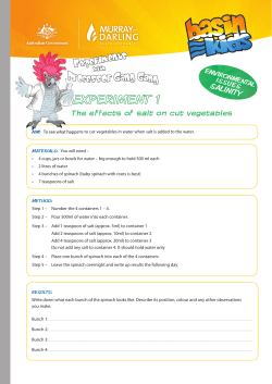 Salinity experiments - Murray