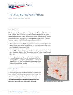 The Disappearing West: Arizona