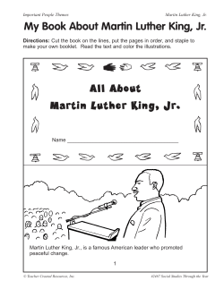 My Book About Martin Luther King, Jr.