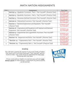 math nation assignments - MRS. STILLMAN`S CLASS Cypress Bay