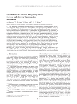 Observations of nearshore infragravity waves: Seaward - essie-uf