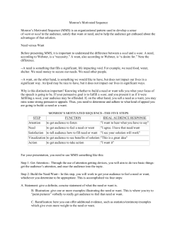 Monroe`s Motivated Sequence Monroe`s Motivated Sequence