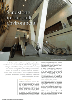 Sandstone in our built environment