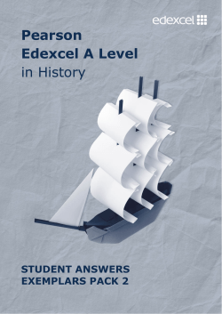 Pearson Edexcel A Level in History